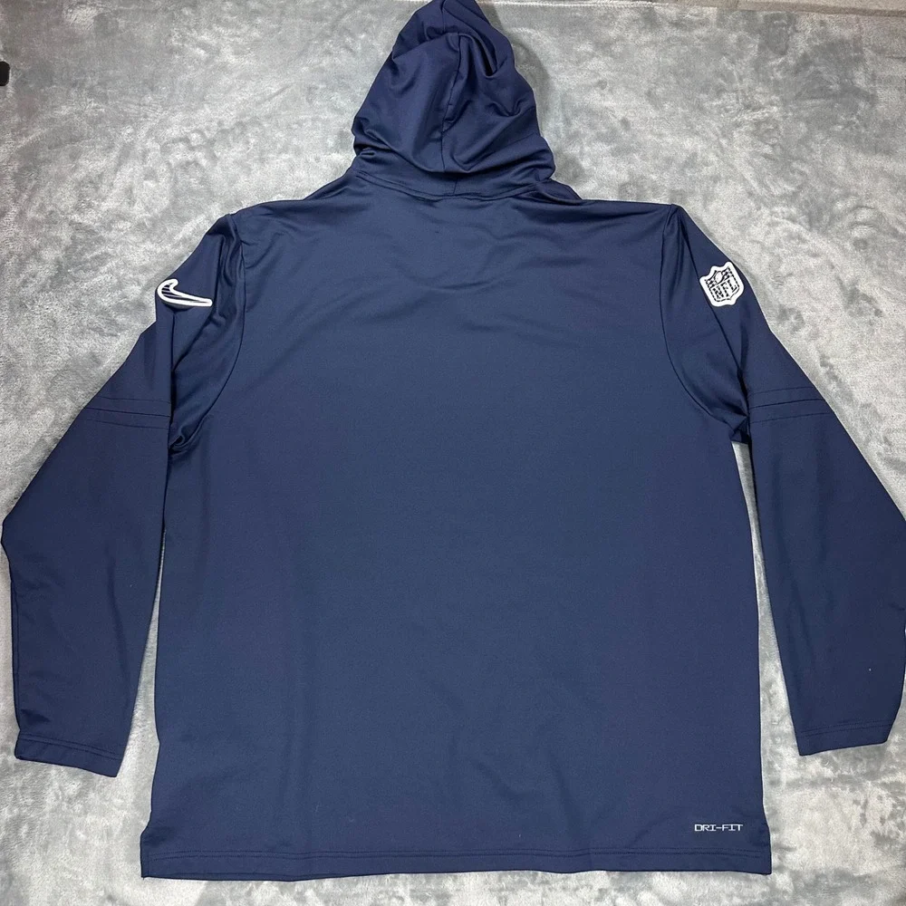 Nike Dallas Cowboys Dri-FIT Hoodie Mens 3XL Navy Blue Training Top 02FC-41S NFL